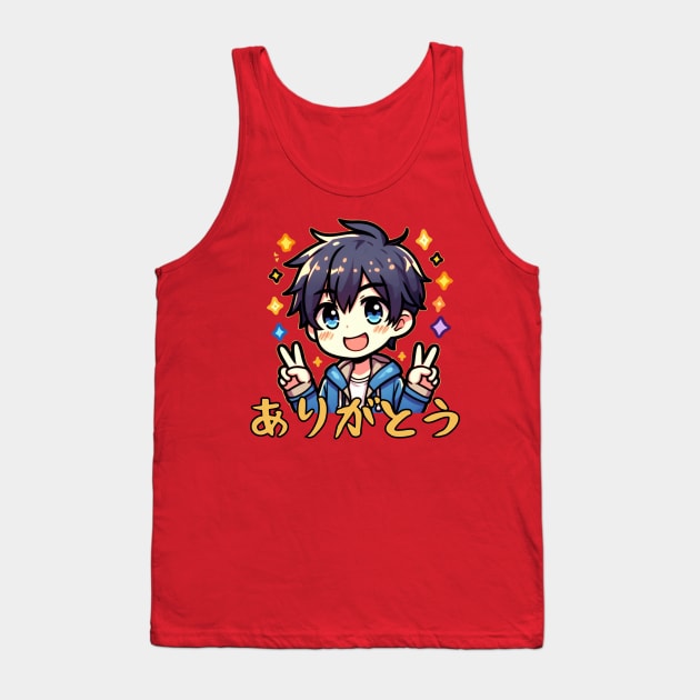 Japanese Kawai Arigato Tank Top by Japanese Fever